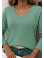 Kadın Uzun Kollu V Yaka Triko Bluz