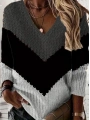 Kadın Uzun Kollu V Yakalı Triko Bluz