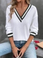Kadın Uzun Kollu V Yakalı Waffle Bluz