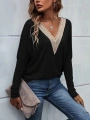 Kadın Uzun Kollu V Yakalı Yarasa Kollu Viskon Bluz