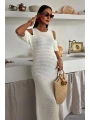Omuz Detaylı Etek Ücü Püsküllü Triko Elbise 2862