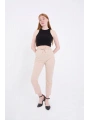 Tam Kalıp Basic Eşofman Pantolon - Bej