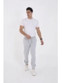 Unisex Kışlık Üç İplik Lastikli Eşofman Pantolon - Gri