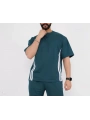Unisex Oversize Yanları Şeritli T-Shirt - Cam Göbeği