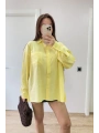 Yakalı Yandan Yırtmaçlı Gömlek - Sarı