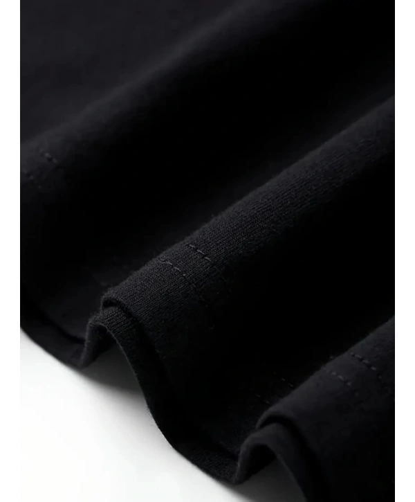 Baskılı Oversize Bisiklet Yaka T-shirt - Beyaz