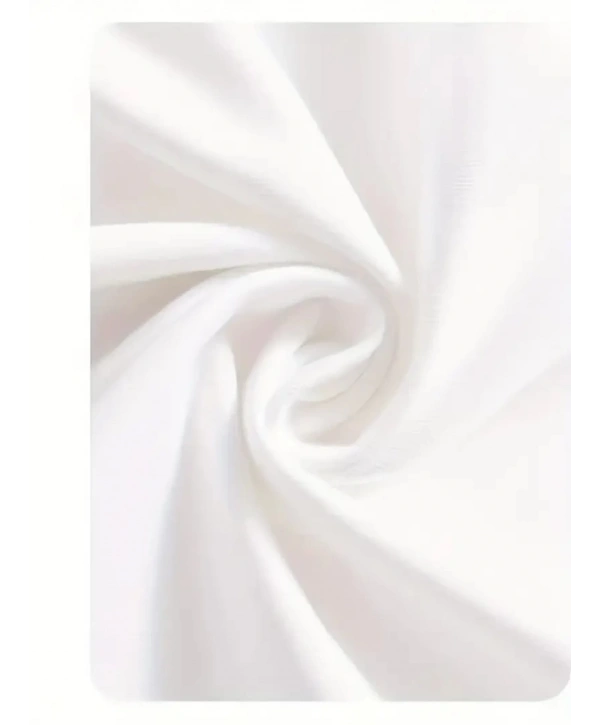 Baskılı Oversize Bisiklet Yaka T-shirt - Beyaz