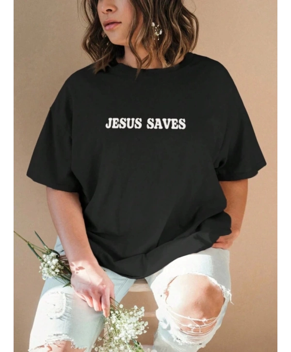 Baskılı T-shirt - Siyah