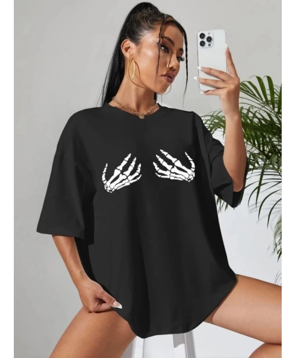 Baskılı T-shirt - Siyah