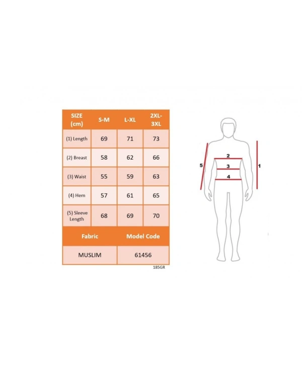 Erkek Uzun Kollu Hakim Yaka Düğmeli Erkek Müslim Gömlek