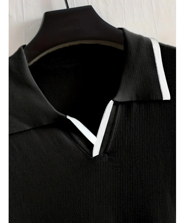 Erkek Uzun Kollu Yakalı Triko Bluz