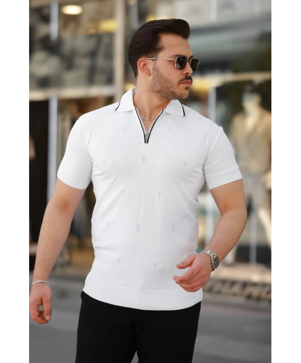 Erkek Yakalı Kısa Kollu T-shirt