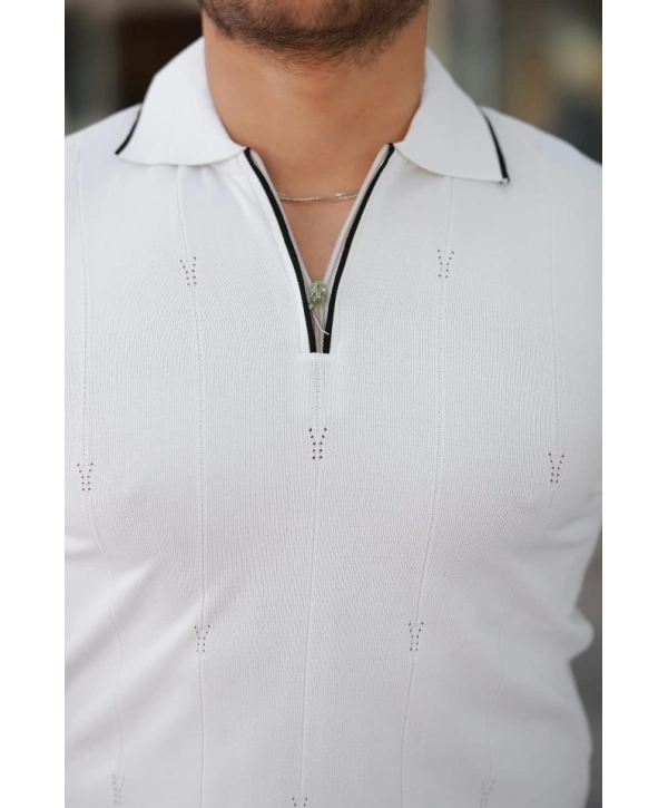 Erkek Yakalı Kısa Kollu T-shirt