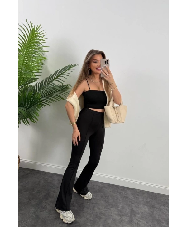 Kadın Amazon Kumaş çımalı Tayt