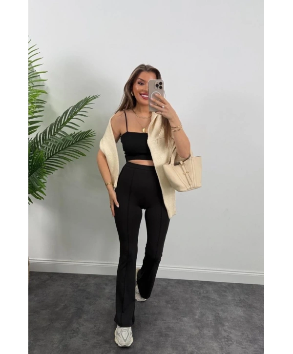 Kadın Amazon Kumaş çımalı Tayt