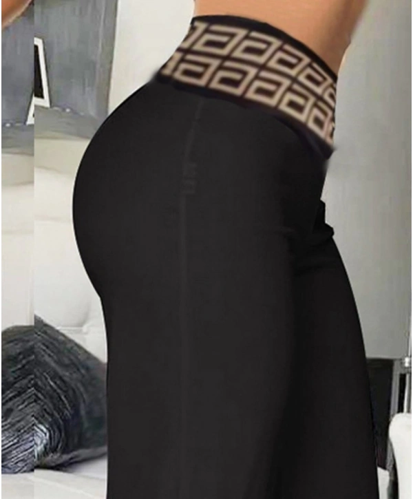 Kadın Belde Kruvaze Ve Ribana Detay Ispanyol Paça Ithal Krep Pantolon