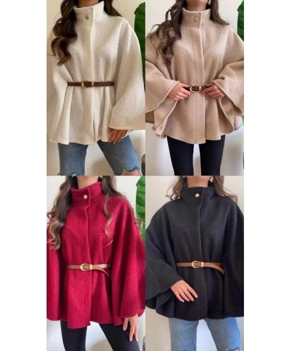 Kadın Hakim Yaka Ispanyol Kol Detay Kemer Dahil Kaban