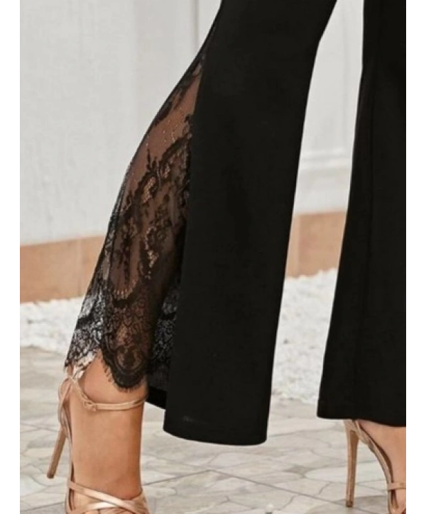 Kadın Ispanyol Paçadantel Detay Dalgıç Tayt