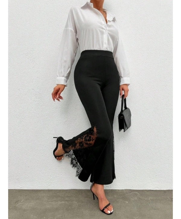 Kadın Ispanyol Paçadantel Detay Dalgıç Tayt