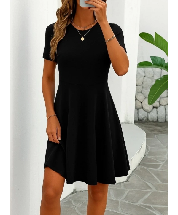 Kadın Kısa Kollu Kiloş Ithal Krep Elbise