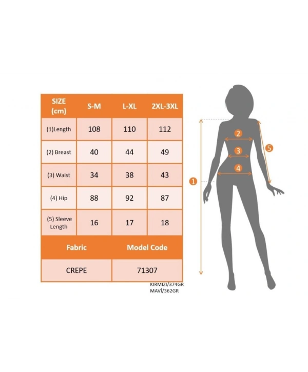 Kadın Kısa Kollu V Yakalı önden Pileli Midi Janjan Krep Elbise