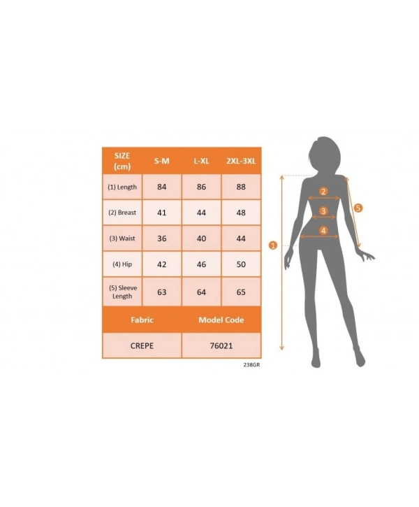 Kadın Uzun Kollu Göğüs Damla Detay Karpuz Kol Krep Elbise