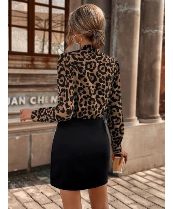 Kadın Uzun Kollu Kruvaze Yakalı üst Dalgıç Alt Ithal Krep Mini Elbise