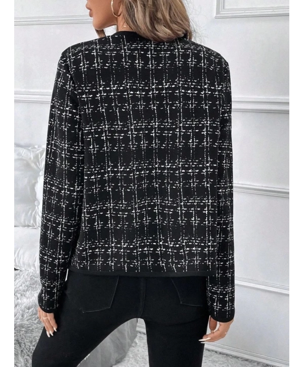 Kadın Uzun Kollu önü Açık şanel Kısa Ceket