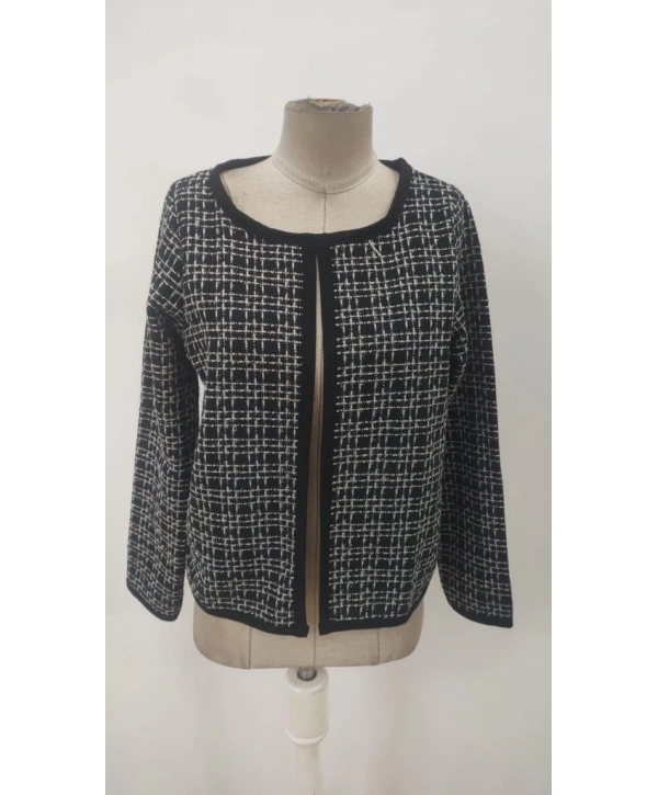 Kadın Uzun Kollu önü Açık şanel Kısa Ceket