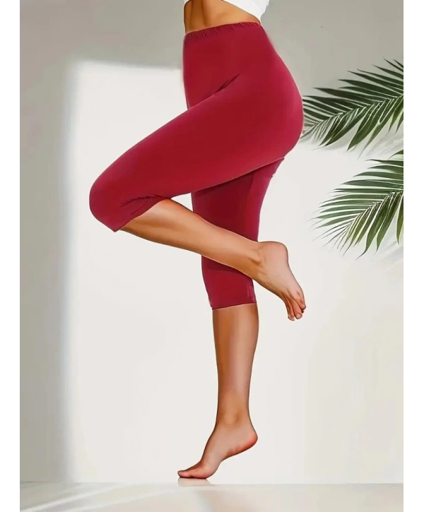 Kadın Yüksek Bel Dalgıç Midi Tayt