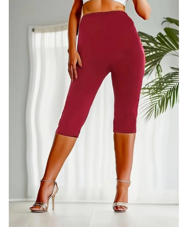 Kadın Yüksek Bel Dalgıç Midi Tayt