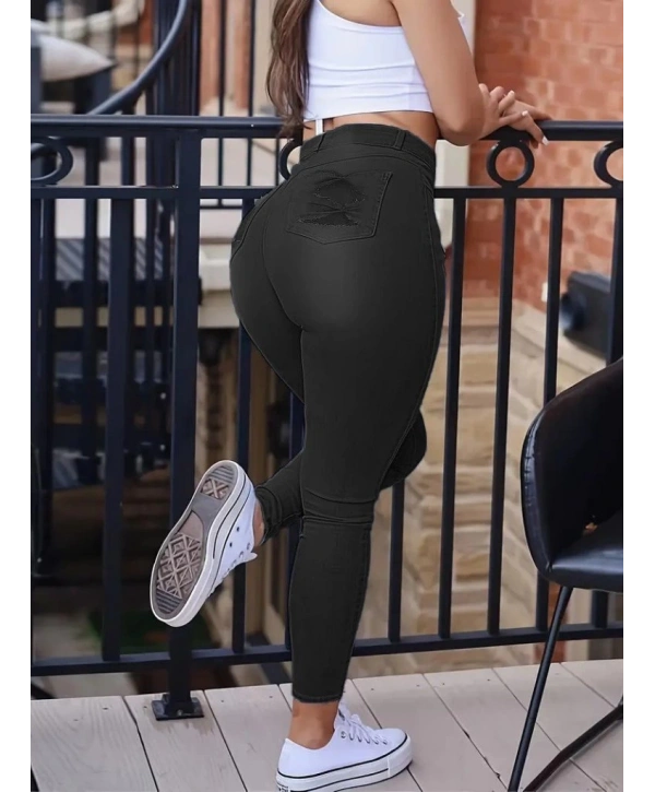 Kadın Yüksek Bel Dar Kesim Kot Pantolon