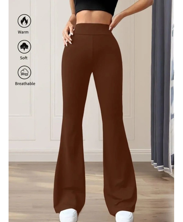 Kadın Yüksek Bel Geniş Paçalı Dalgıç Tayt