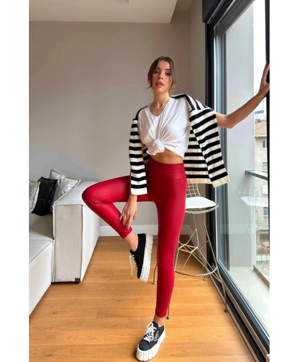 Kadın Yüksek Bel Içi şardonlu Fırsat ürün Toparlayıcı Tayt