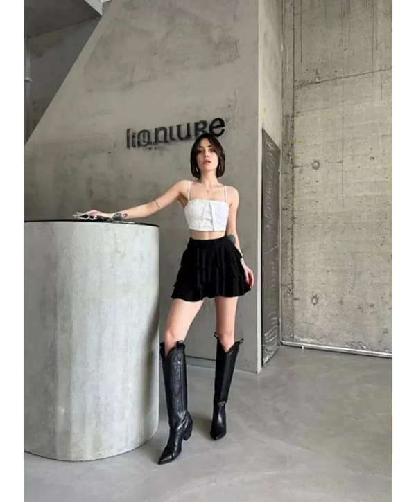 Mykonos Basic Etek - Siyah