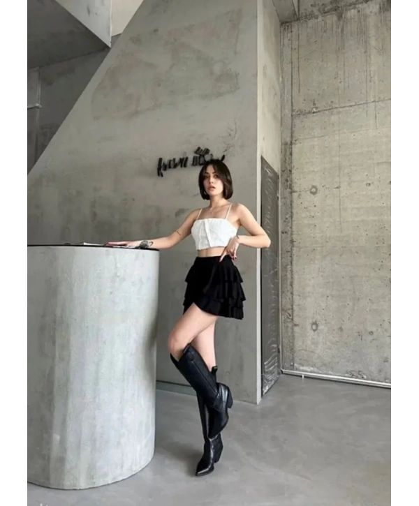 Mykonos Basic Etek - Siyah