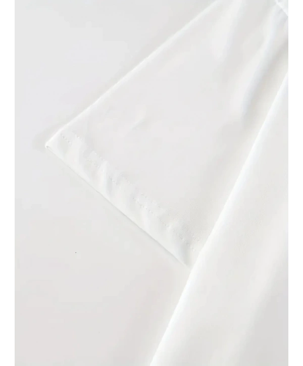 New York Baskılı Oversize Bisiklet Yaka T-shirt - Beyaz