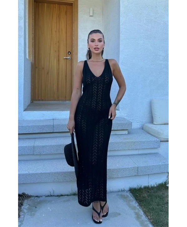 Rosalia Sırt Dekolteli Elbise 2761