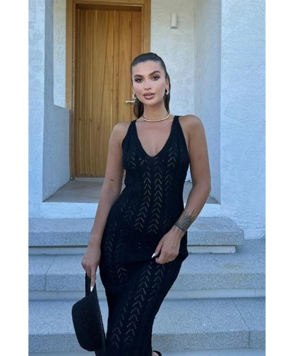 Rosalia Sırt Dekolteli Elbise 2761