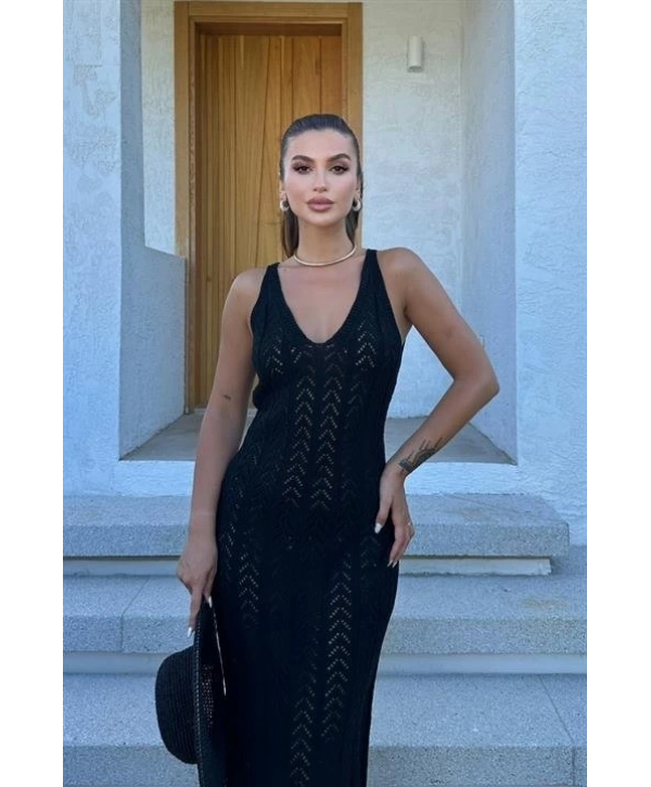 Rosalia Sırt Dekolteli Elbise 2761