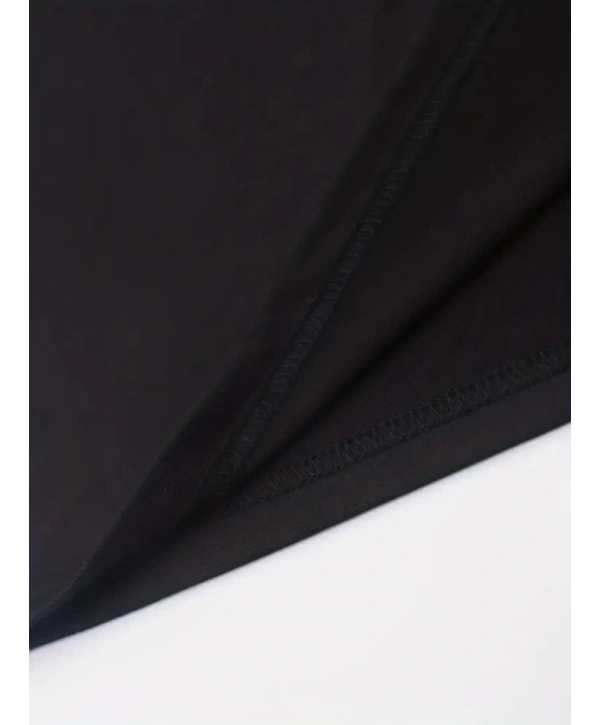 Sporda Günlük Hayata Giyilebilir GYM Baskılı Oversize Bisiklet Yaka Erkek T-shirt - Siyah