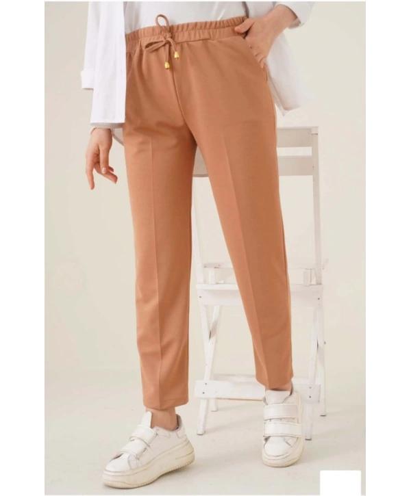 Tam Kalıp Basic Eşofman Pantolon - Kahverengi