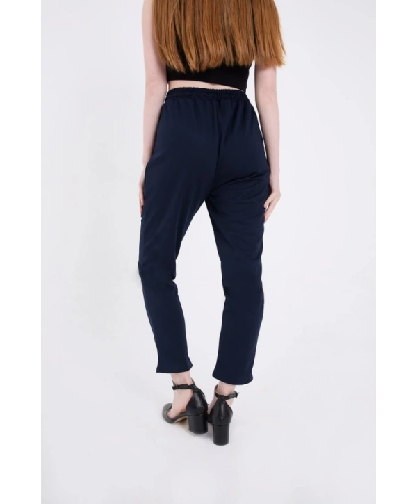 Tam Kalıp Basic Eşofman Pantolon - Lacivert