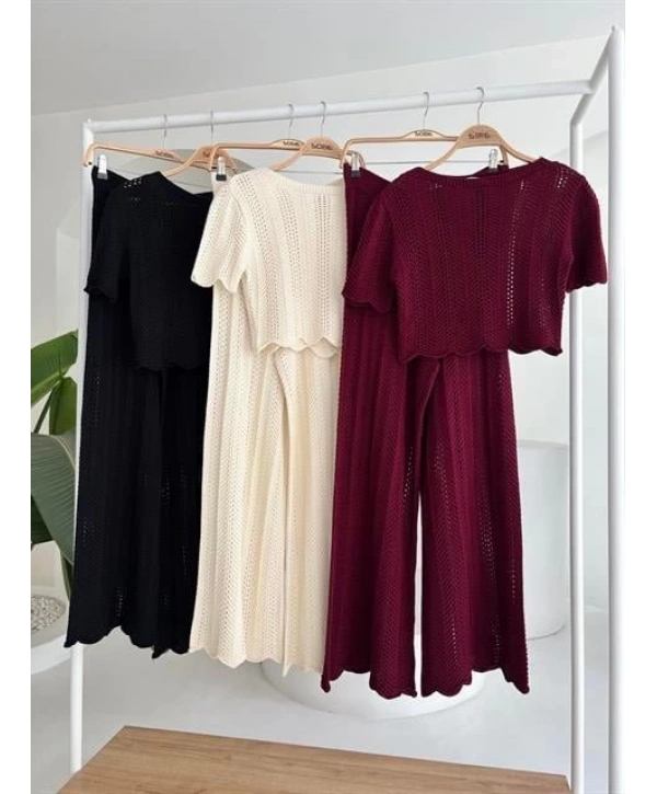 Triko Bluz Pantolon İkili Takım 10084-025