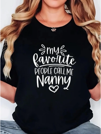 Baskılı Oversize Bisiklet Yaka T-shirt - Siyah