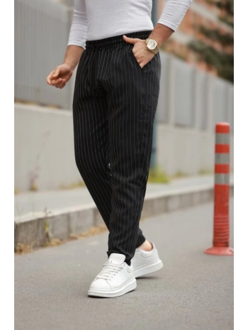 Erkek Beli Bağcıklı çizgili Pantolon