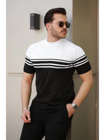 Erkek çizgili Kısa Kollu T-shirt