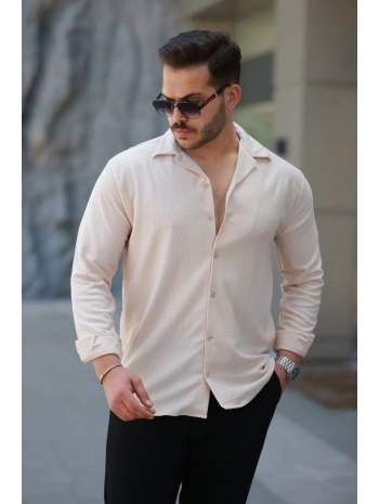 Erkek Kadife Dokulu Uzun Kollu Gömlek