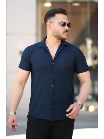 Erkek Kısa Kollu örme Kumaş Pamuklu Gömlek