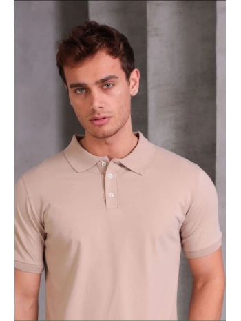 Erkek Slim Fit Pamuklu Yumuşak Doku Nefes Alan Kumaş Yakalı Tişört